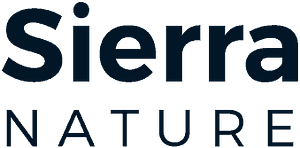 The sierra nature logo on a green background.