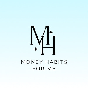 A print with the logo Money habits for me With initials MH