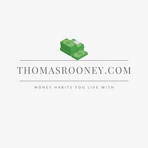 It's a print of a logo with dollar bills over the tag thomasrooney.com